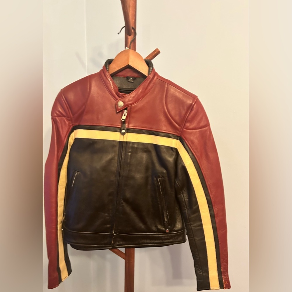 Flying bikes women’s leather biker jacket.